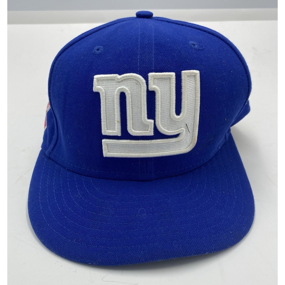 New Era‎ New York Giants NFL Fitted Cap Breast Cancer Patch Blue Size 7 7/8